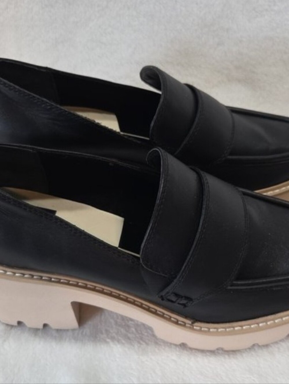 Like NEW Dolce Vita Black Leather Loafers Size 7.5